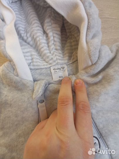 Утеплённый велюровый комбинезон