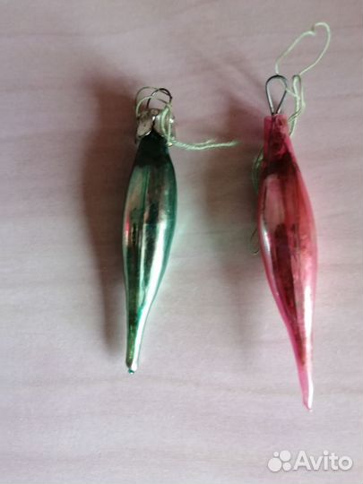 Елочные игрушки Малютки СССР 10шт.пласт, стекло