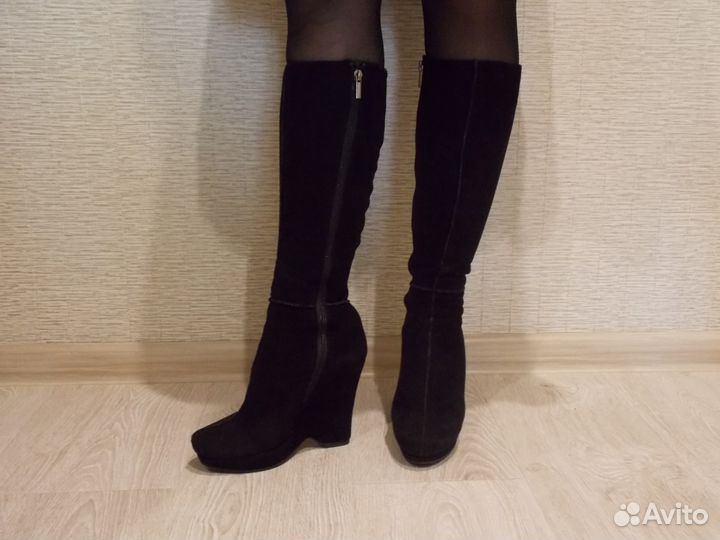 Сапоги (замша) демисезонные
