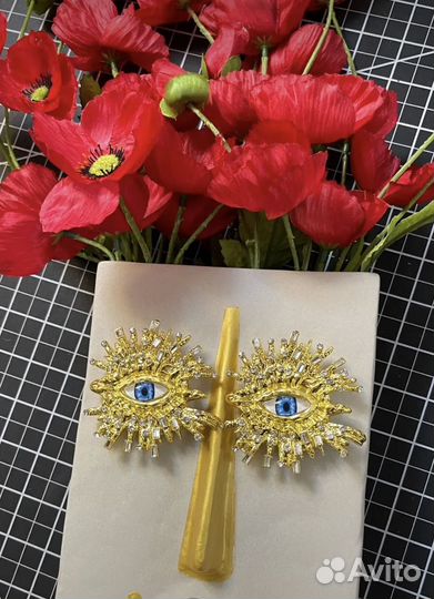 Серьги глаз sciaparelli style