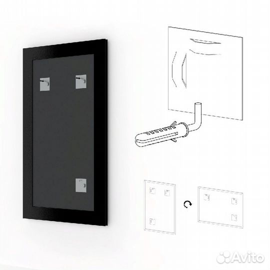 Зеркало Evoform Definite 78х58 Витая латунь