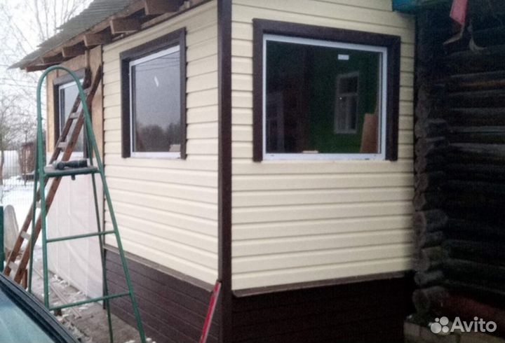 Фасадные работы, мокрый фасад, короед, сайдинг