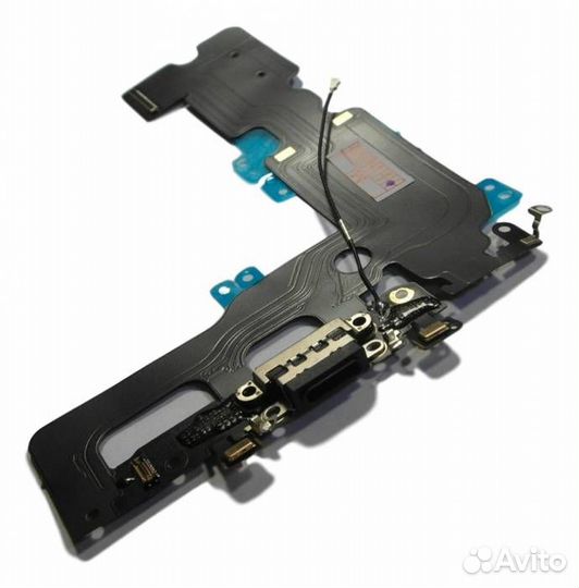 Шлейф iPhone 7 Plus + разъем зарядки (черный)