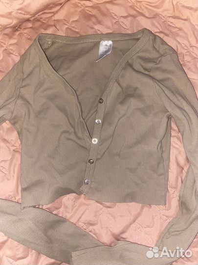 Топ лонгслив на пуговицах