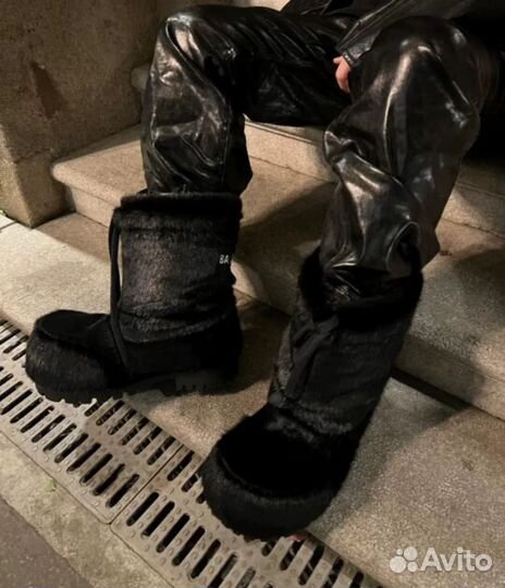 Ботинки Balenciaga Alaska Faux Mink Fue Boots