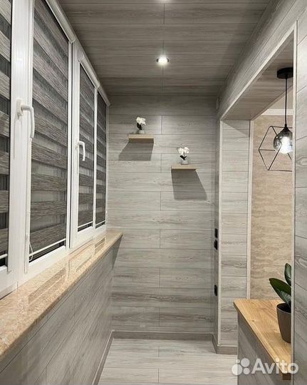 Отделка балконов и лоджий, утепление, остекление