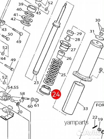 Оригинальное основание крышка пружины Yamaha Vk540