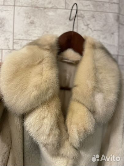 Шуба норка + кролик натуральный мех