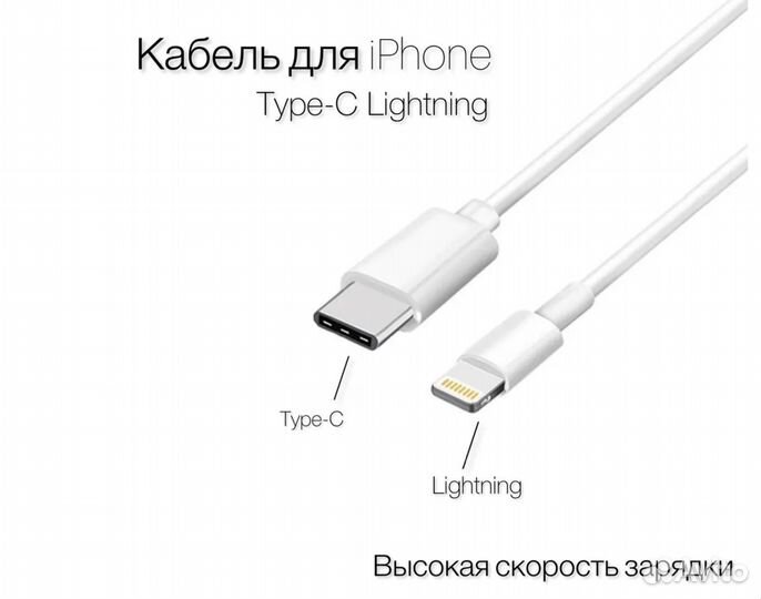 Кабель для зарядки iPhone 2 метра USB Type-C - Li