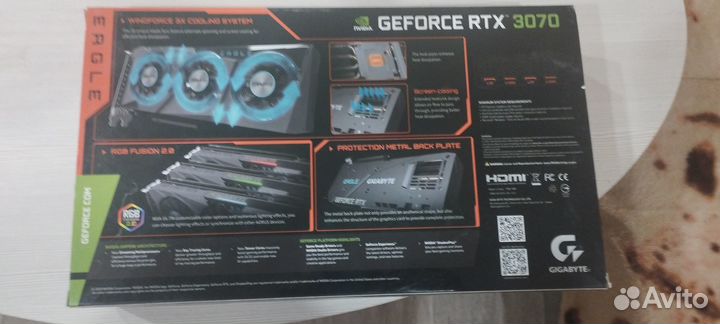 Продам видеокарту RTX 3070 gigabyte eagle