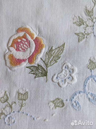 Скатерть винтаж вышивка хлопок