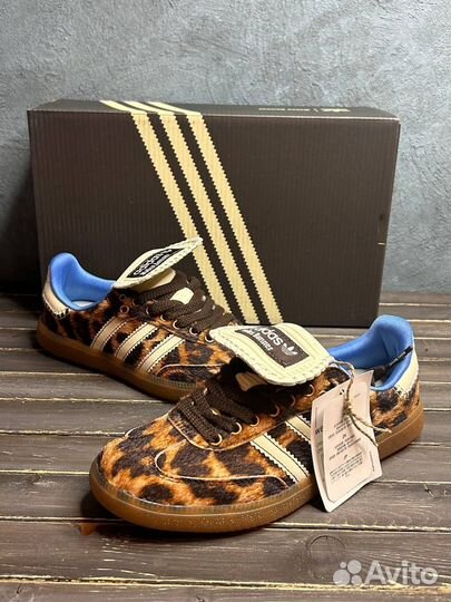 Кроссовки Adidas samba Pony wales bonner leopard