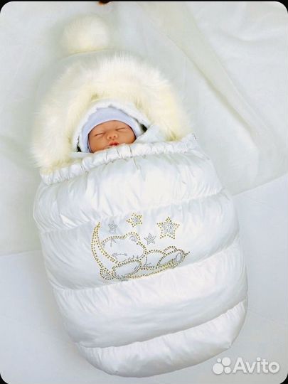 Конверт для новорожденного на выписку зима