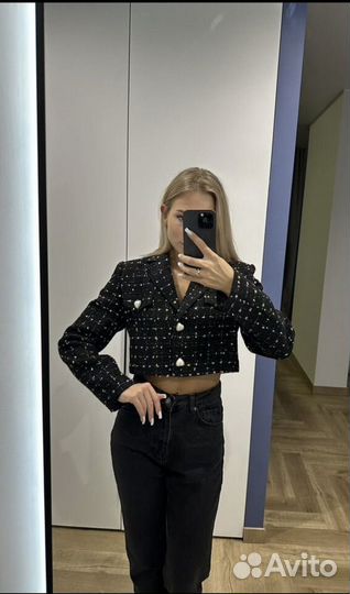 Твидовый жакет lime s