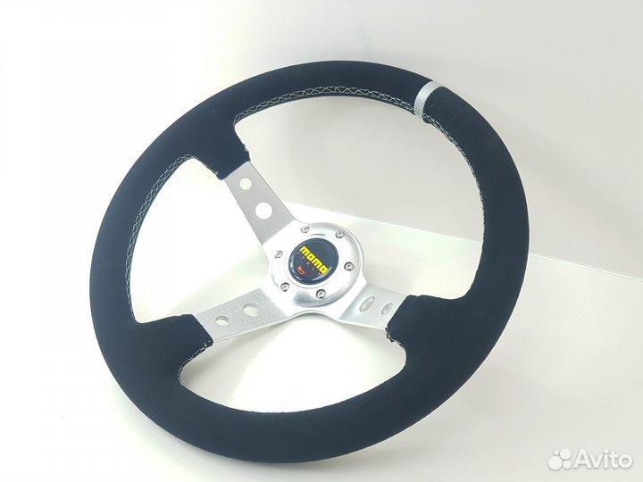 Руль momo - с выносом - 340мм (замша)