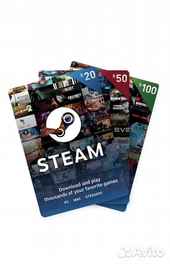 Пополнение на стим любая сумма