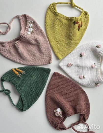 Чепчик вязаный детский