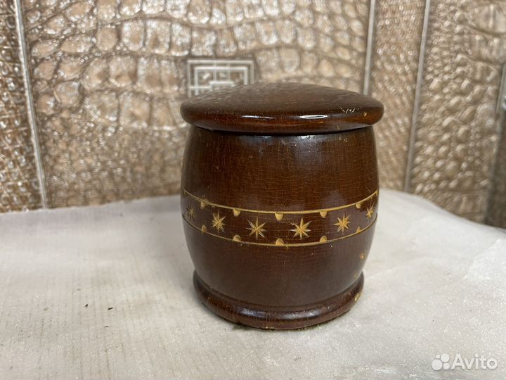 Баночка дерево ручная работа