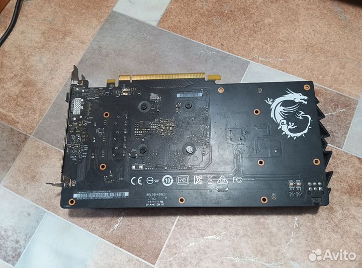 Видеокарта Nvidia GeForce MSI GTX1650 4Gb Gaming X