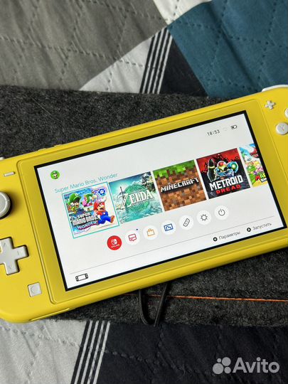 Прошитый Nintendo Switch Lite (чип+64gb)