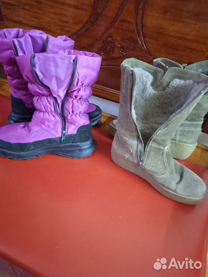Сапоги зимние для девочки 35 -36