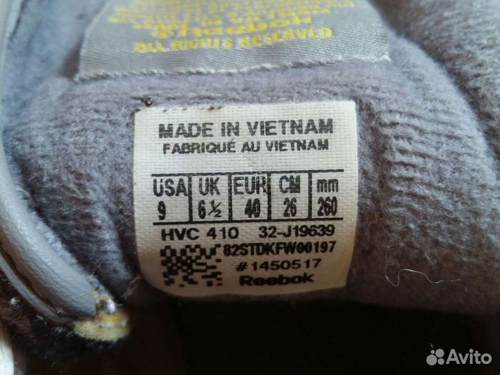 Reebok classic ботинки