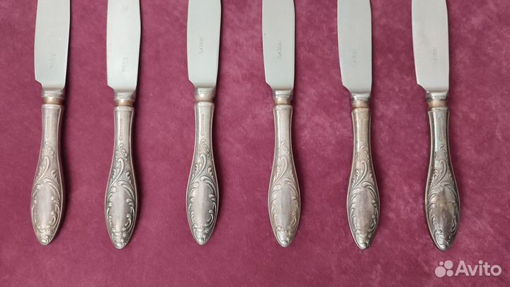 Ножи мельхиоровые СССР пламя