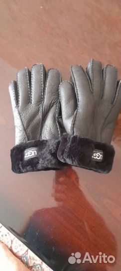 Мужские кожаные перчатки оригинал угг