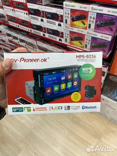 Автомагнитола 2DIN с экраном Pioneer установка