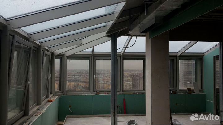 Безрамное остекление террасы