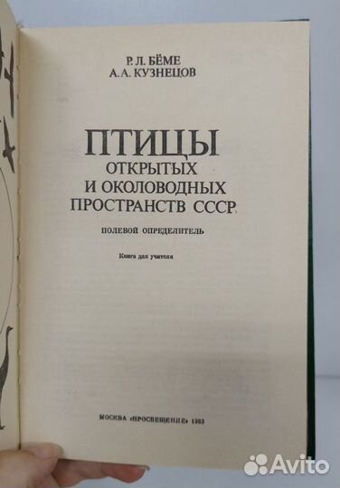 Беме Р.Л., Кузнецов А.А. Птицы открытых и околовод