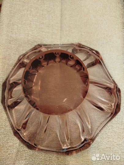 Ваза конфетница цветное стекло