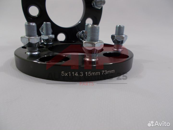 Проставки ступичные 15мм - 5x114 цо 73, M12x1.5