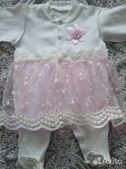 Платье боди для девочки 56-62