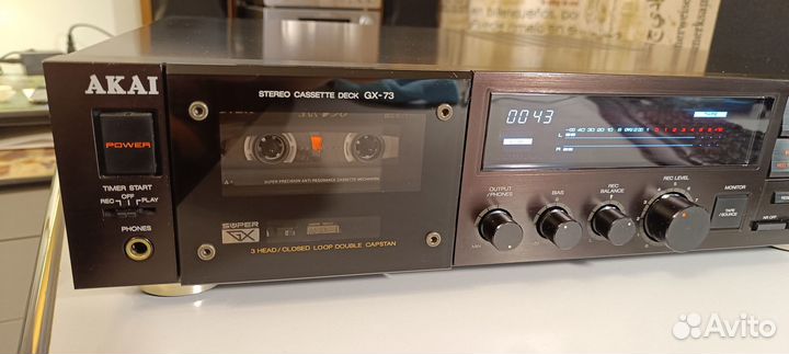 Кассетная дека akai GX-73, Япония, 100 Вольт