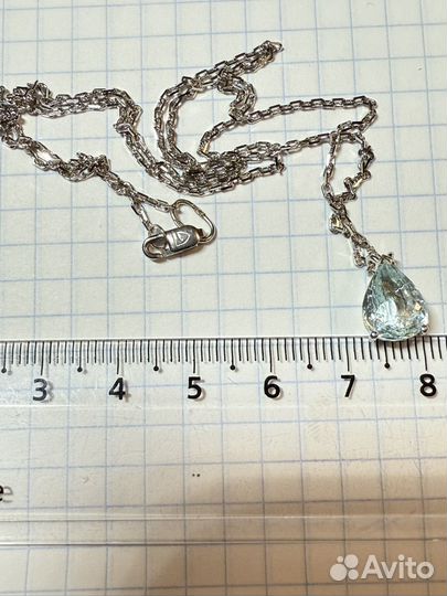 Колье с аквамарином 750 пробы Бронницы