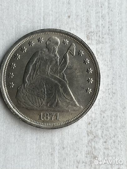 1 доллар США 1871 Сидящая свобода
