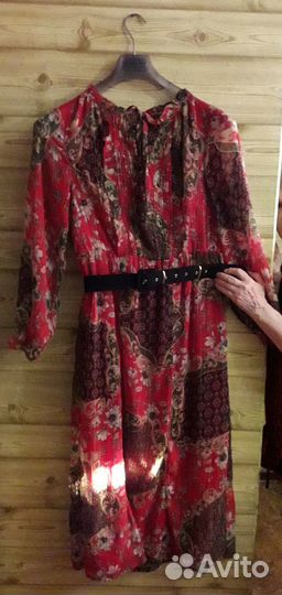 Новое длинное вечернее платье с поясом