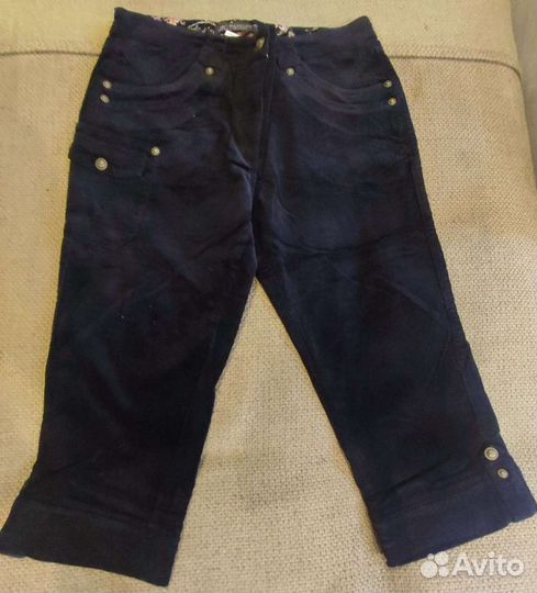 Новые Брюки(джинсы) женские 3/4 м/вельвет р48 и 52