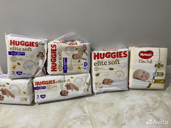 Huggies elite soft / хаггис 1/2/3/4/5/6