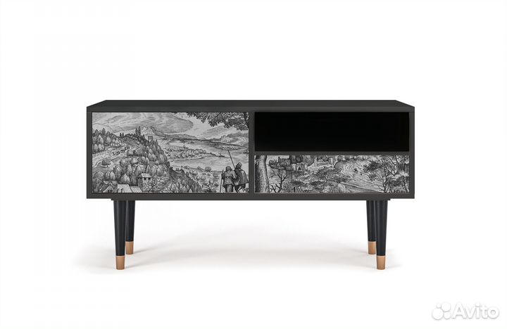 Тв-тумба T3 - Антрацит - Milites Requiescentes