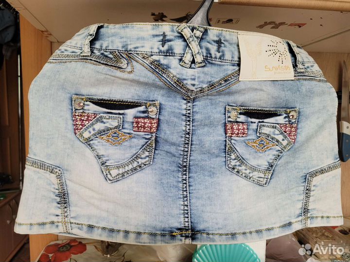 Юбка джинсовая