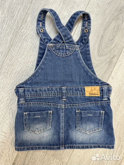 Джинсовый сарафан на 9 месяцев