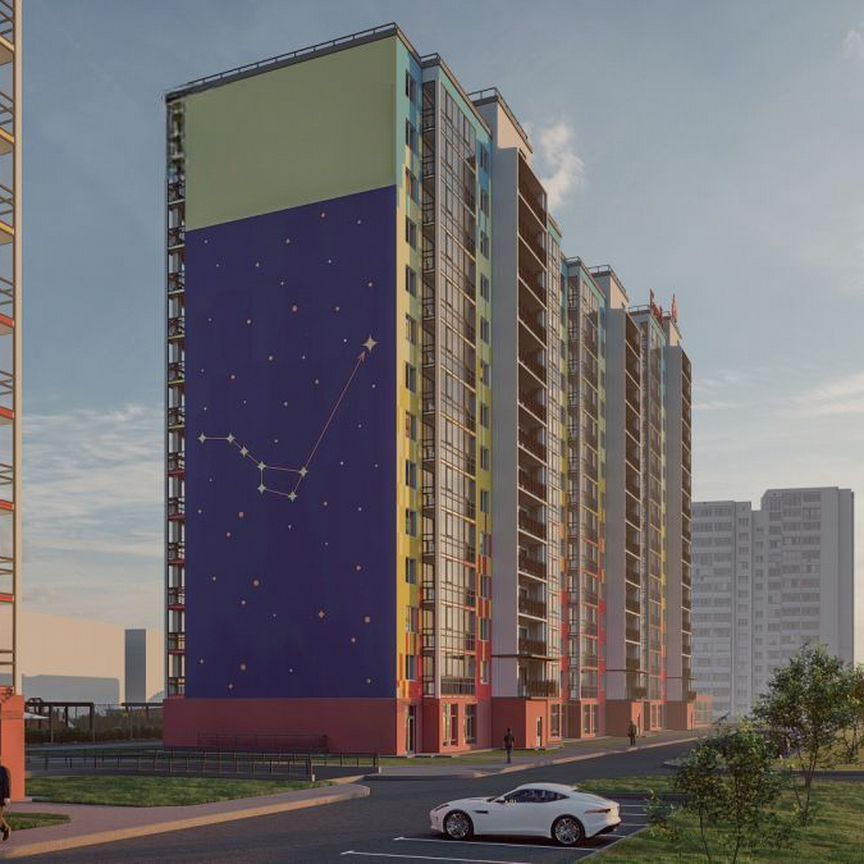 2-к. квартира, 63,8 м², 10/15 эт.