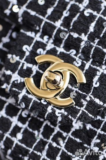 Сумка chanel mini handle твид