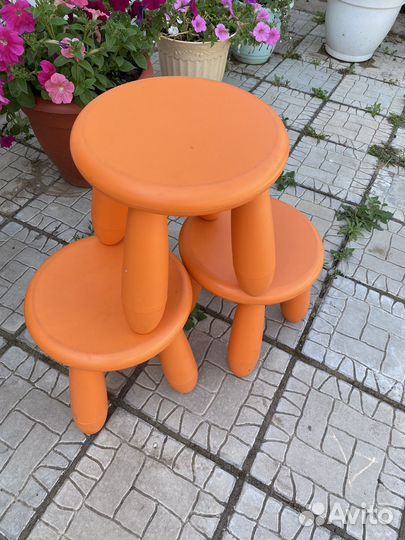 Табурет стул детский икеа IKEA пластмассовый