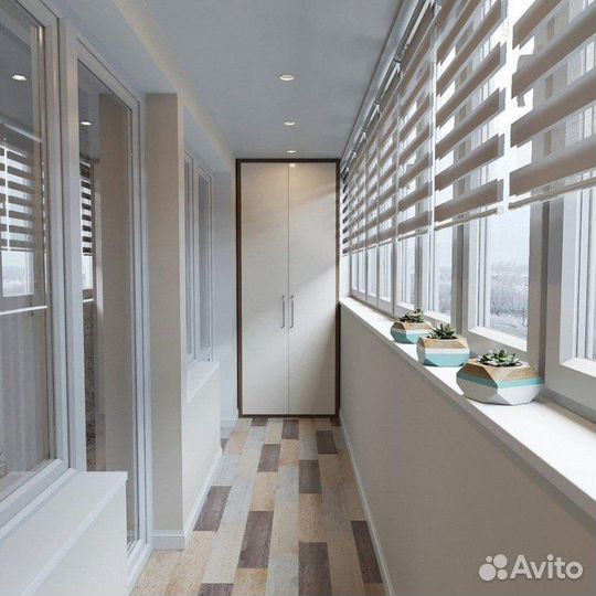 Остекление балкона тёплое