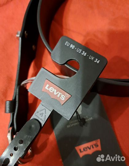 Levi's ремень женский кожа натуральная 90 см