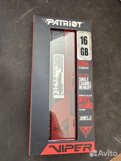 Оперативная память Patriot viper 4000mhz 16gb cl20