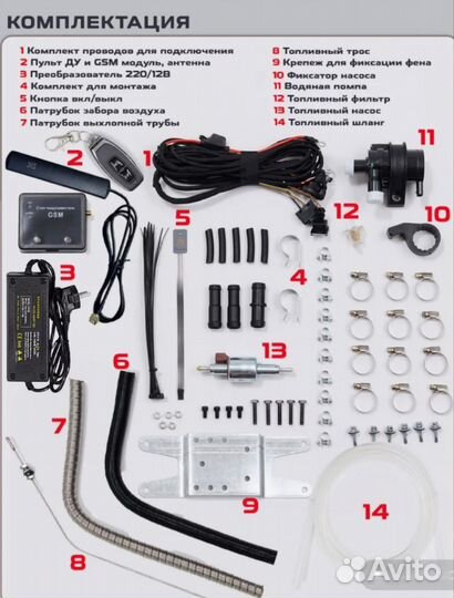 Предпусковой подогреватель 5кВт 12v